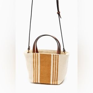 Zara Limited Edition Fabric Mini Tote Bag